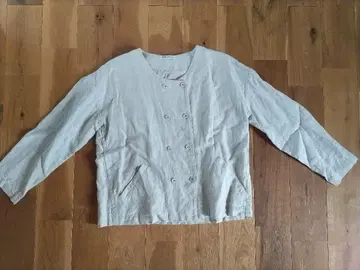 quatre saisons 노카라 자켓 린넨 베이지