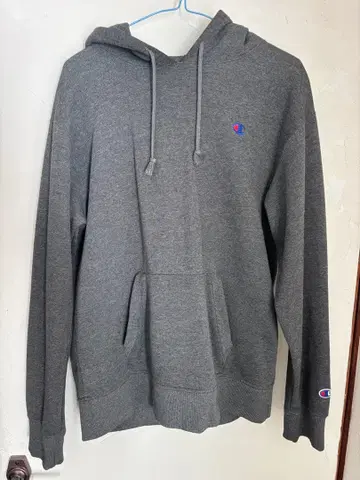 Champion 그레이 후드 부착 후드티 사이즈 O