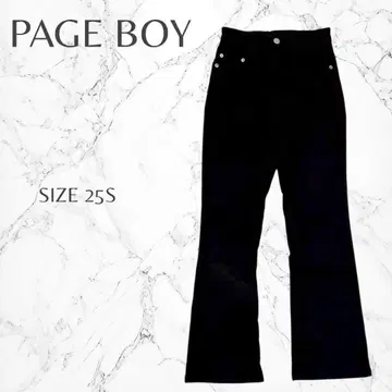 페이지 보이 미려한 실루엣 성숙 캐주얼 데일리 블랙 플레어 데님 S 상당