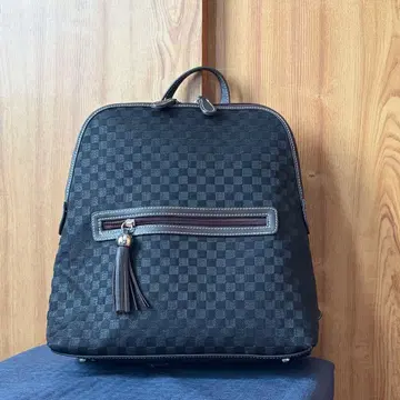 [ 새상품 레어 ] 말 갈기 블랙 체크 백팩 가방 택 포함