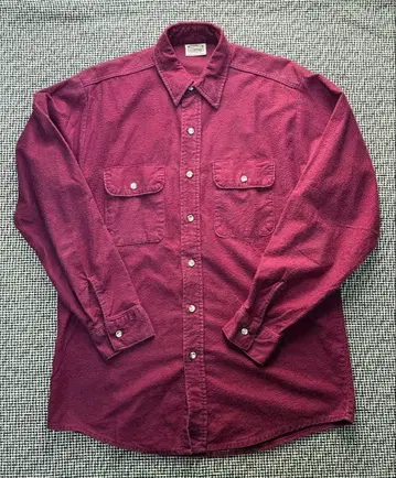 90s USA제 파이브 브라더 플란넬 셔츠 TALLMAN 와인 레드