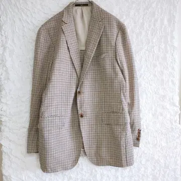 [DAKS닥스] 체크 무늬 테일러드 자켓 L 비즈니스 사이드 슬릿
