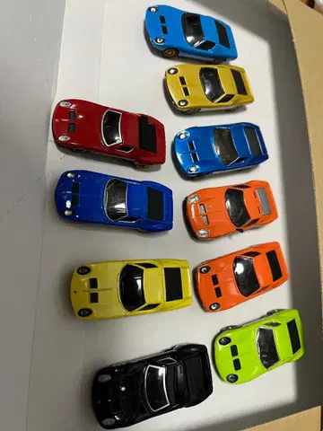 스포츠카풍 미니카 10대 세트