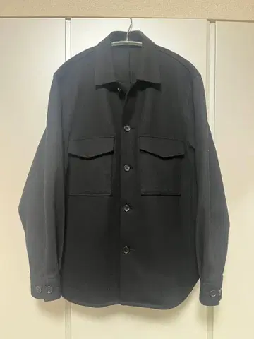 [ PLST ] 프레셔스 니트 멜톤 셔츠 블루종 (S 사이즈)