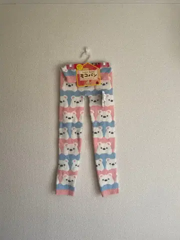 [ 새상품 ] 모코빵 M-L 모코모코 곰 무늬 레깅스