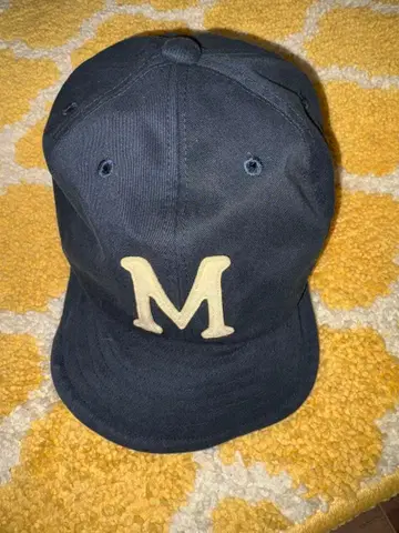 마이티샤인 네이비 캡 M 자수