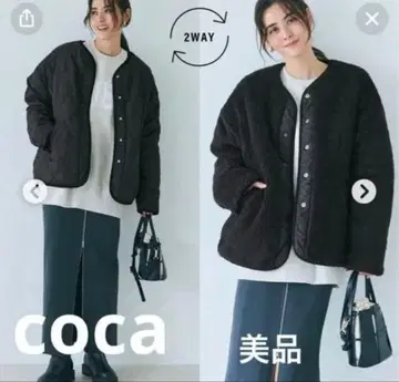 [ coca ] 2WAY 퀼팅 자켓 블랙