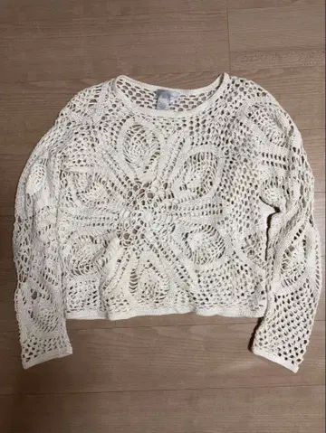 크로셰 니트 화이트