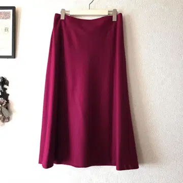 23구 와인 컬러 버건디 플레어 스커트 40