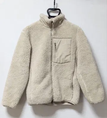 유니클로 베이지 플리스 자켓 지퍼 포켓 포함