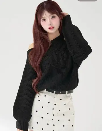 Darich 케이블 로고 아지메 니트탑