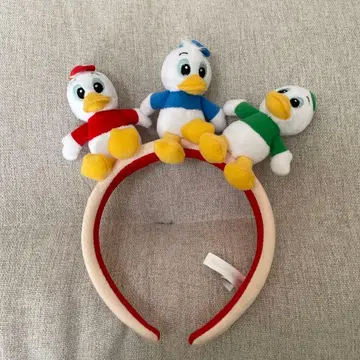 도널드 덕 머리띠 봉제 인형