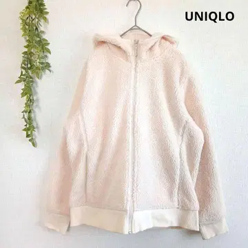 유니클로 블록테크 보아 플리스 후드티 집업 루즈핏 XL