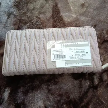 퀼팅 베이지 장지갑