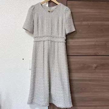 CLIFORD 그레이 무릎 아래 반팔 원피스