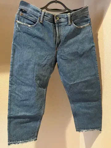 BDG 블루 데님 프린지 밑단