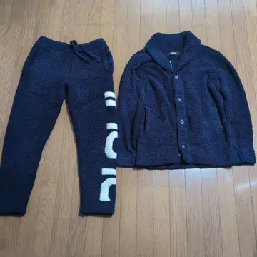 1PIU1UGUALE3 플리스 룸웨어 세트 네이비