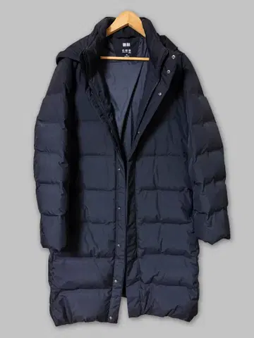 UNIQLO 심리스 다운 롱 코트 블랙 XL