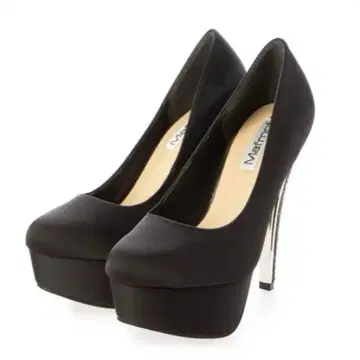 [ 새상품급 ] Mafmof 블랙 펌프스 글리터힐 플랫폼