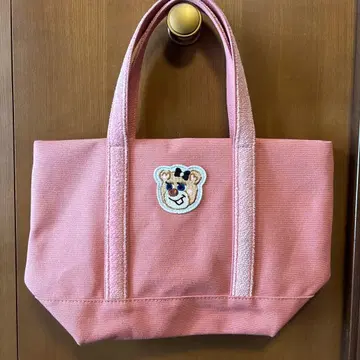 올드 테디걸 와펜 토트백 핑크 소