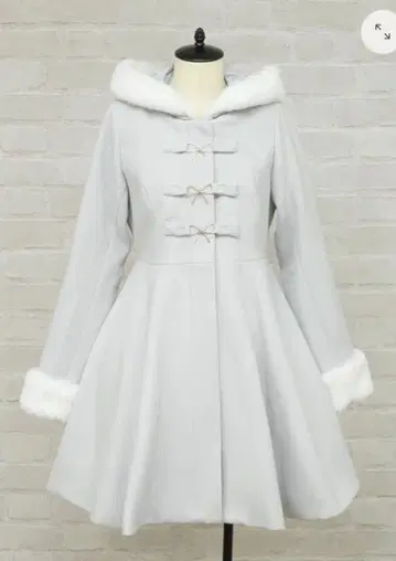 아마벨 리본 비트 후디 플레어 코트