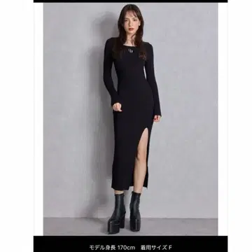 GYDA 신상 GG 플레이트 long sleeve 니트 원피스