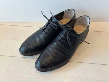 마가렛호웰 블랙 가죽 레이스업 신발