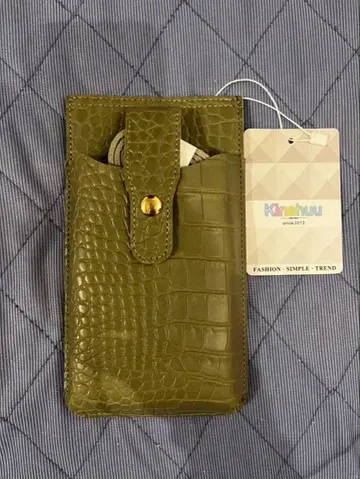 [ 새상품급 미사용 새상품 ] 스마트폰 숄더백 올리브 그린