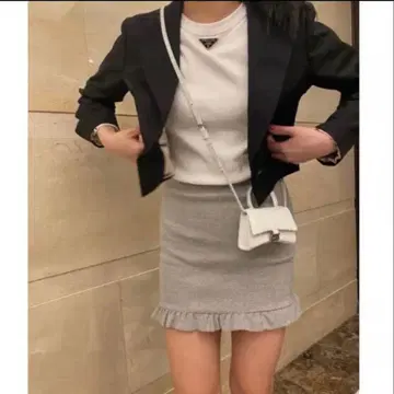 epine 프릴 미니 스커트 그레이