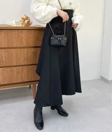 백 드레이프 플레어 스커트 [ ZOZOTOWN 한정판 아이템 ]