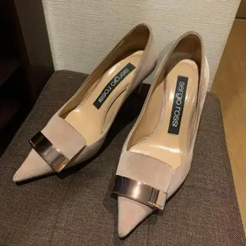 세르지오로시 sr1 펌프스 핑크 베이지 36 스웨이드