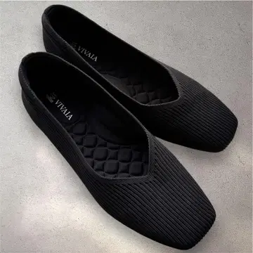 VIVALA Margot Walker 초발수 플랫 스퀘어토 Size 40