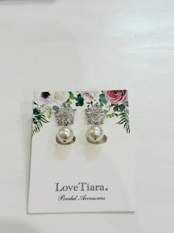 러브 티아라 꽃 귀걸이