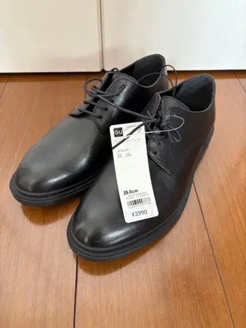 GU 25년 봄/여름 모델 가죽 더비 슈즈 블랙 25cm