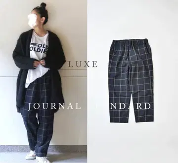 LUXE 저널 스탠다드 삭소니 체크 사루엘 팬츠