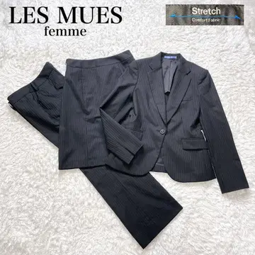 레미유 아오키 팬츠 스커트 수트 셋업 3세트 스트라이프