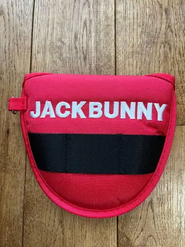JACK BUNNY 퍼터용 골프헤드커버 레드 센터 샤프트