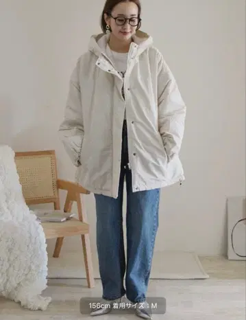 [ andme ] 오버 사이즈 충전솜 다운 코트