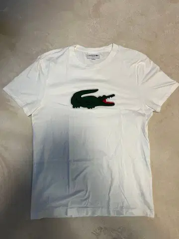LACOSTE 화이트 슬림핏 T셔츠 라코스테 티셔츠