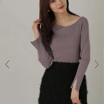 PROPORTION BODY DRESSING 뉴앙스 리브 니트