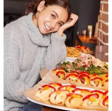 Demi-Luxe BEAMS / 꽈배기 빅 튜닉 26,400엔