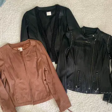 리얼 가죽 자켓 2세트 + 덤 1개