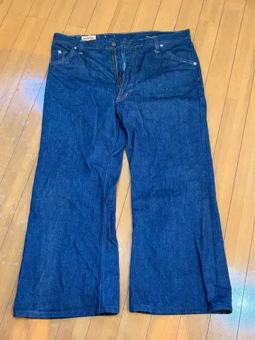 BISON 와이드 레그 데님 W38 다크 네이비