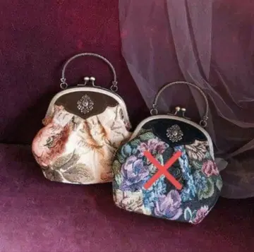 시마무라 가마구치 고블랑 미니백 베이지 쿠루미 콜라보