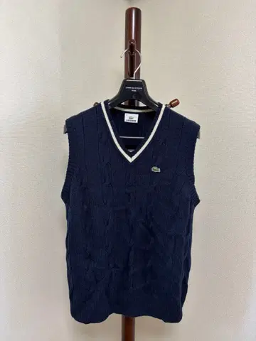 라코스테 케이블 니트 베스트 네이비 5
