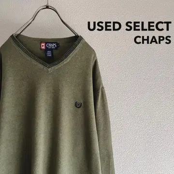 구제 의류 'CHAPS' 하이 게이지 V넥 니트 / 그린
