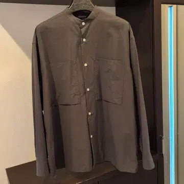 [ 새상품급 ] SO 다크 그레이 스탠드 카라 셔츠