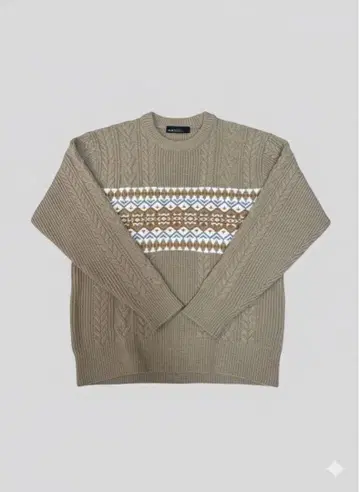 GLR UNITED ARROWS 베이지 케이블 니트 스웨터