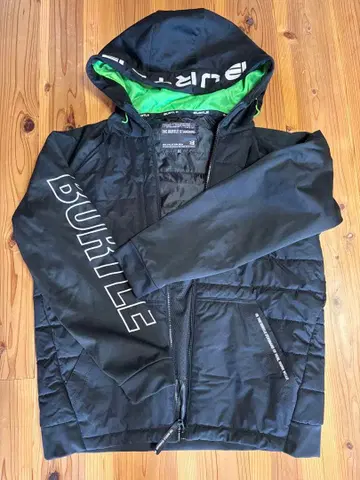 Burtle 후드 부착 자켓 XL 블랙/그린