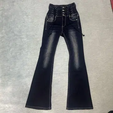 EMODA 행 레이스업 하이웨스트 스키니진